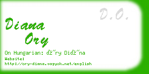 diana ory business card